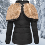 Women's Long Button Puffer Jacket | Winter