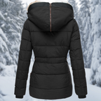 Women's Long Button Puffer Jacket | Winter