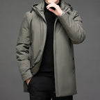 Men's Zip Up Long Sleeve Winter Jacket | Hooded