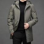 Men's Zip Up Long Sleeve Winter Jacket | Hooded