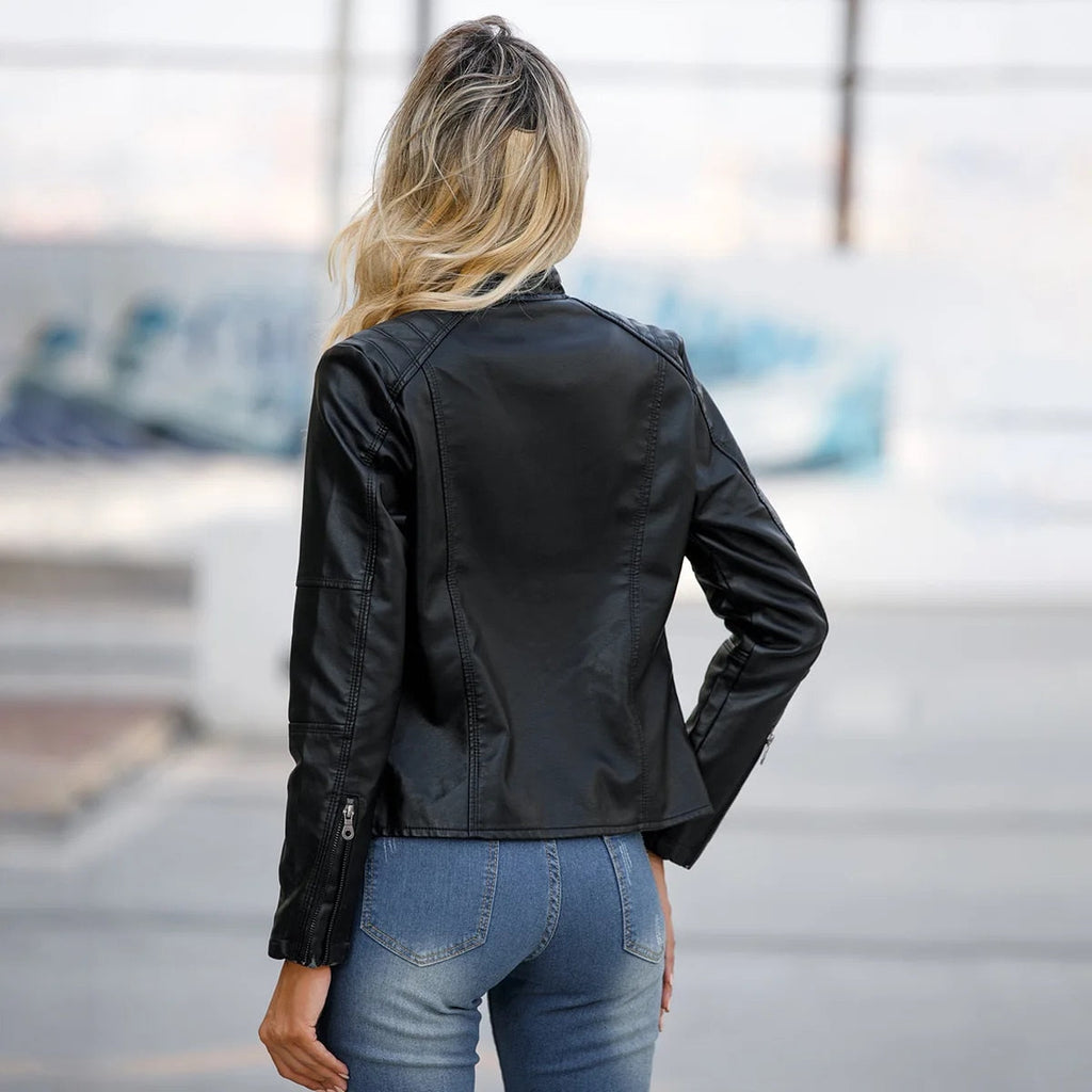 Women's Zip-Front Moto-Style Jacket | Casual