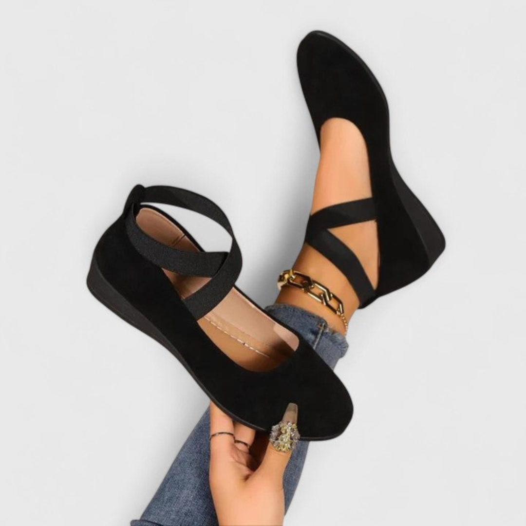 Women's Ballet Style Strappy Shoes | Wedge