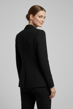 Women’s Double-Breasted Blazer with Gold-Tone Button Detail | Formal