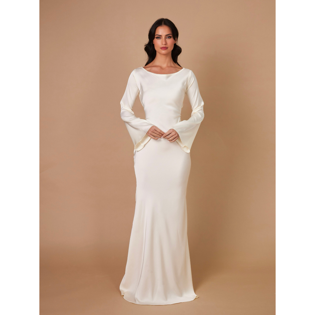 Women's Elegant Long Sleeve Evening Dress | Maxi