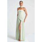 Women's Elegant Wedding Guest Strapless Dress | Maxi