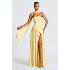 Women's Elegant Wedding Guest Strapless Dress | Maxi