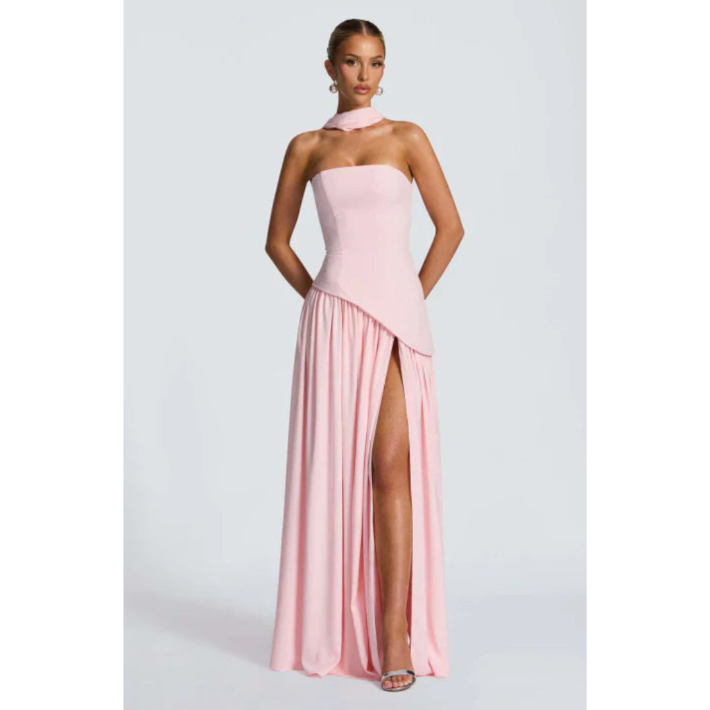 Women's Elegant Wedding Guest Strapless Dress | Maxi