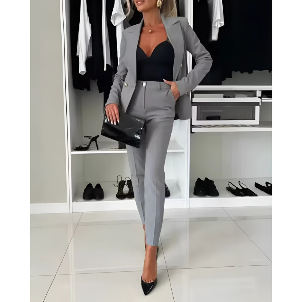 Women's Elegant Work Blazer and Trouser Set | Two Piece