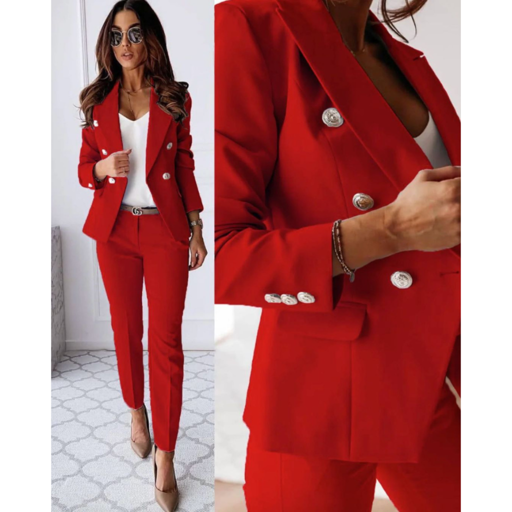 Women's Elegant Work Blazer and Trouser Set | Two Piece