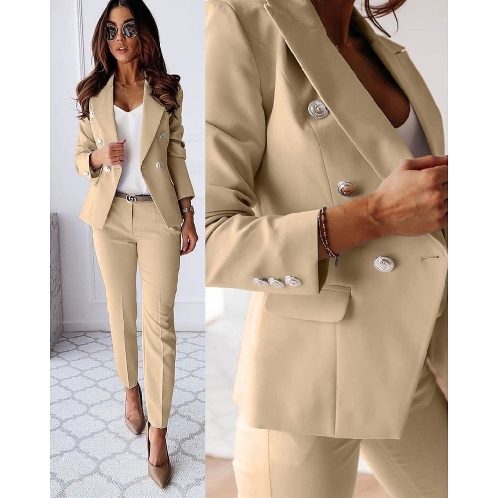 Women's Elegant Work Blazer and Trouser Set | Two Piece