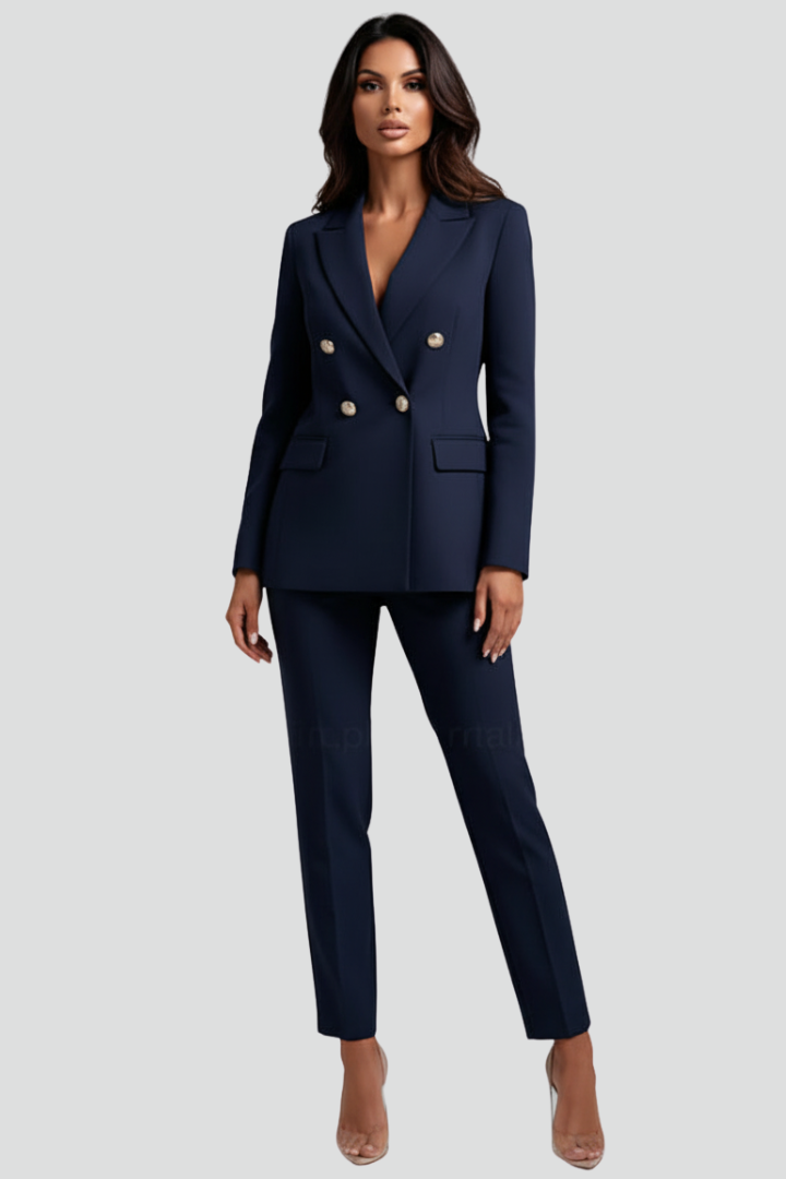 Women’s Elegant Formal Tailored Blazer and Trouser Set | Two Piece