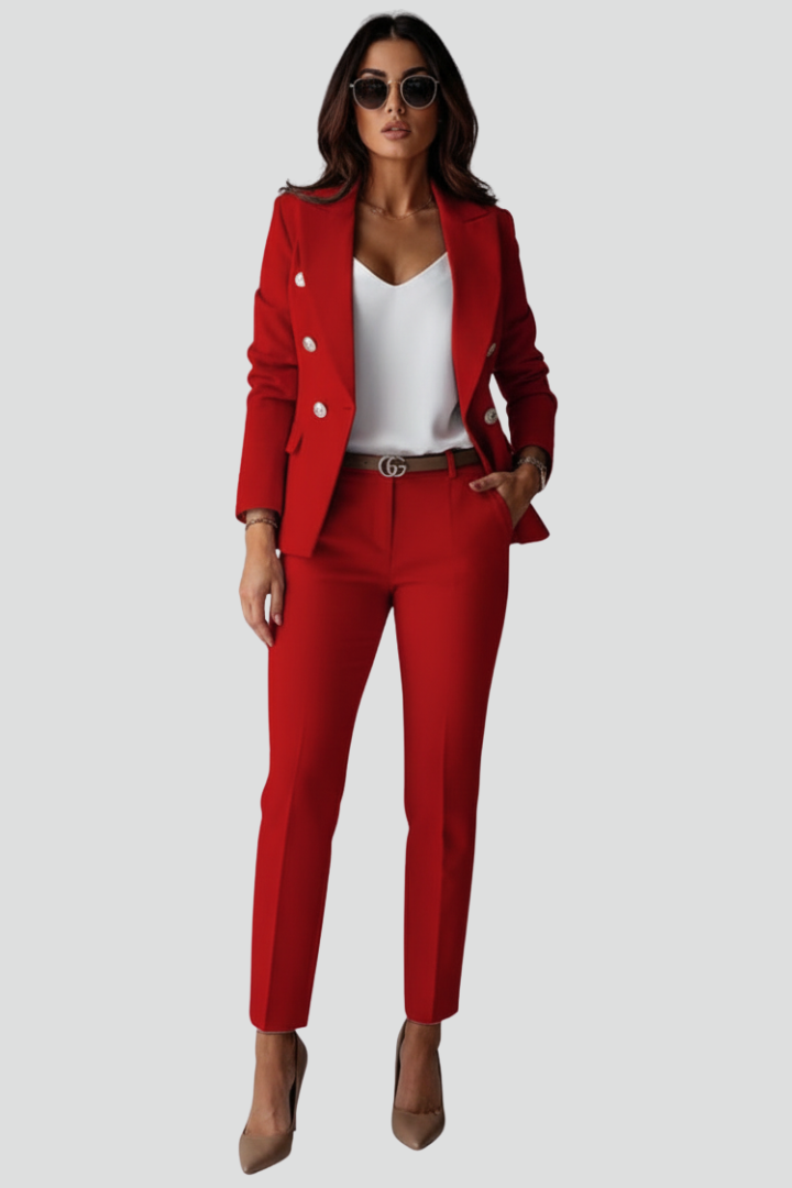 Women’s Elegant Formal Tailored Blazer and Trouser Set | Two Piece