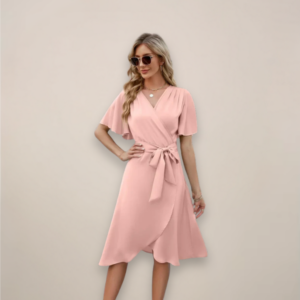 Women’s Elegant Cocktail Wrap Dress | Midi