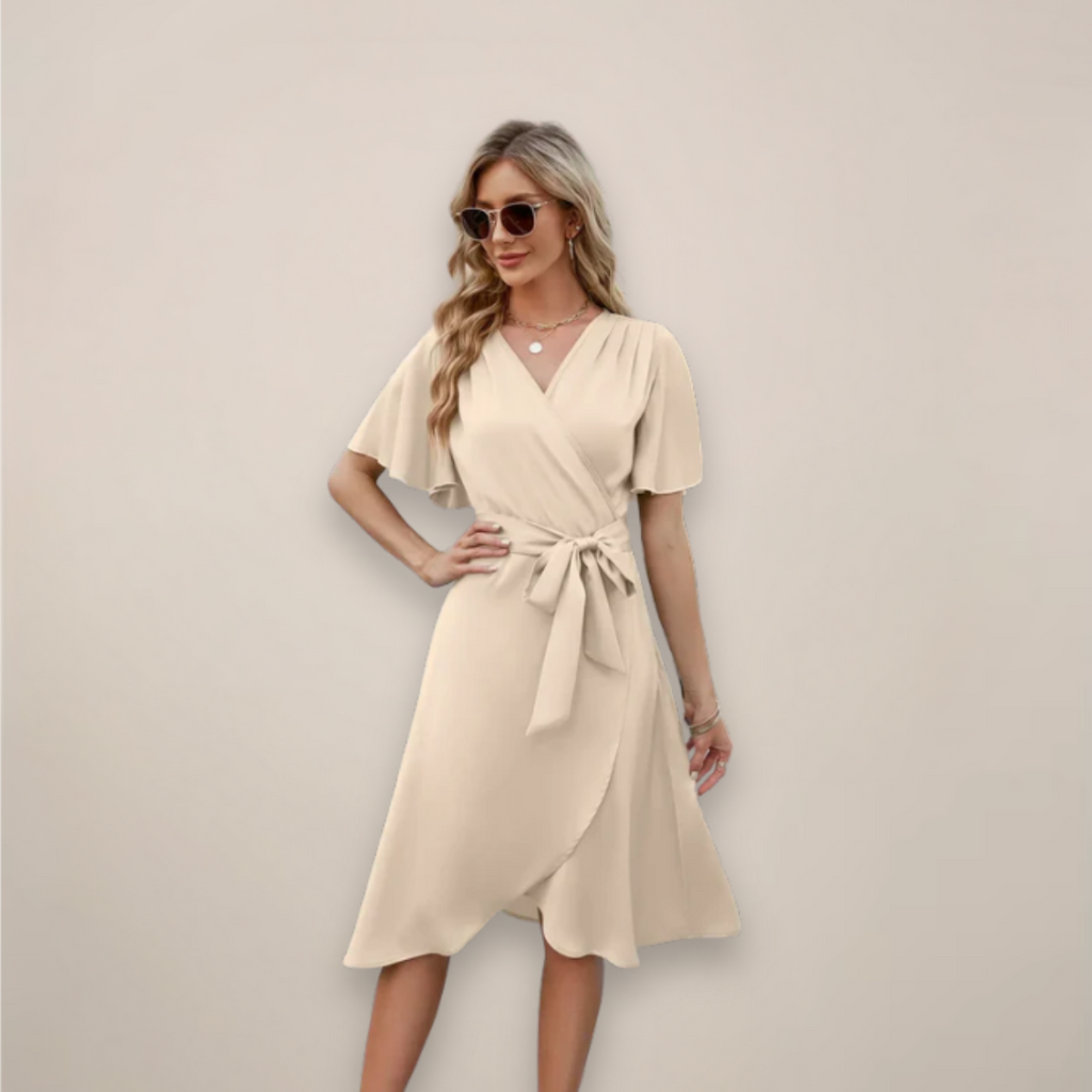 Women’s Elegant Cocktail Wrap Dress | Midi