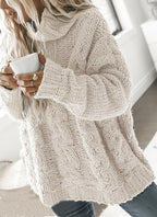 Women's Turtleneck Cable-Knit Sweater | Winter