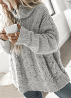 Women's Turtleneck Cable-Knit Sweater | Winter
