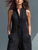 Women's Summer Sleeveless Jumpsuit | Loose Fit