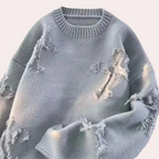 Men’s Ripped Long-Sleeve Sweater | Knit