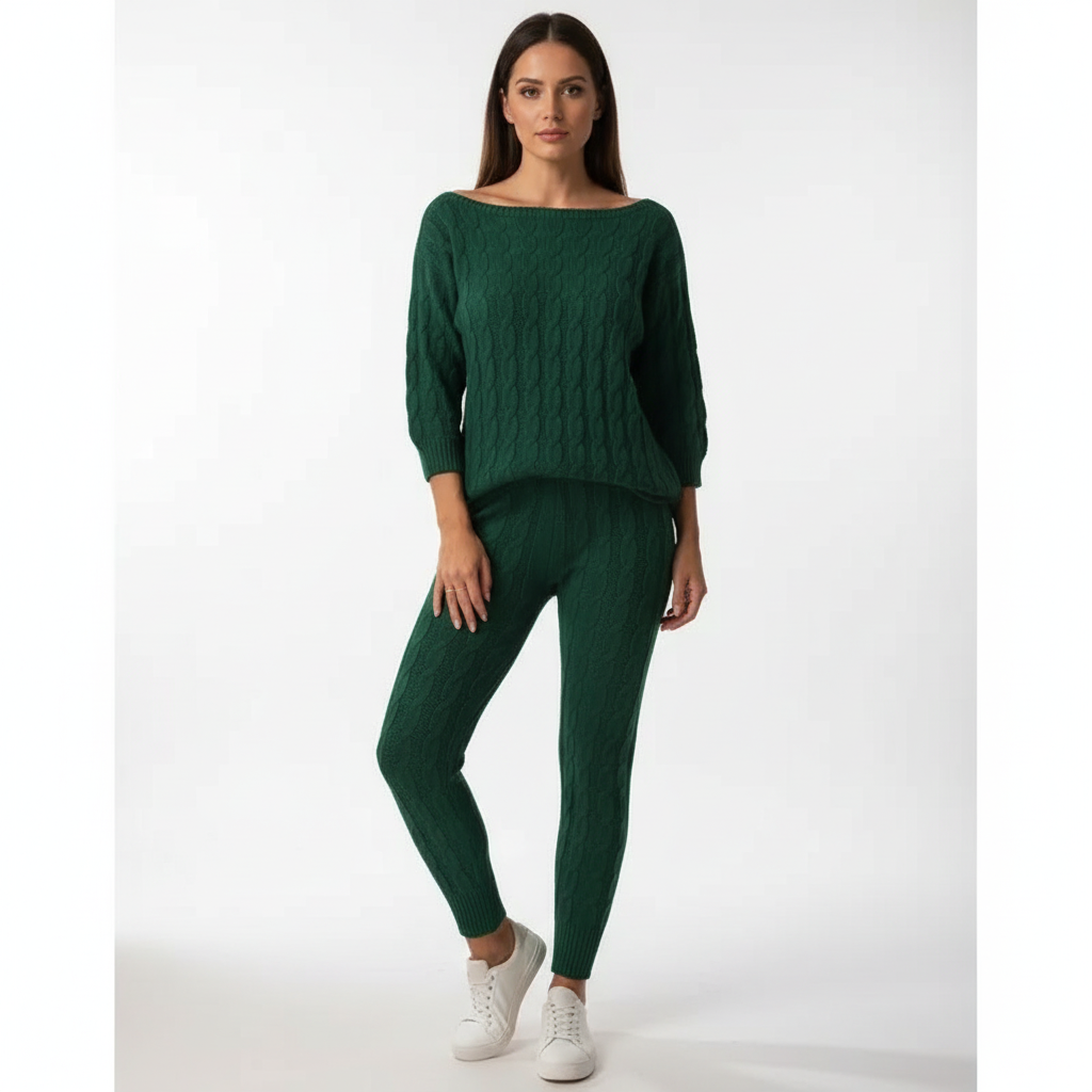 Women’s Cable Knit Two-Piece Set | Winter