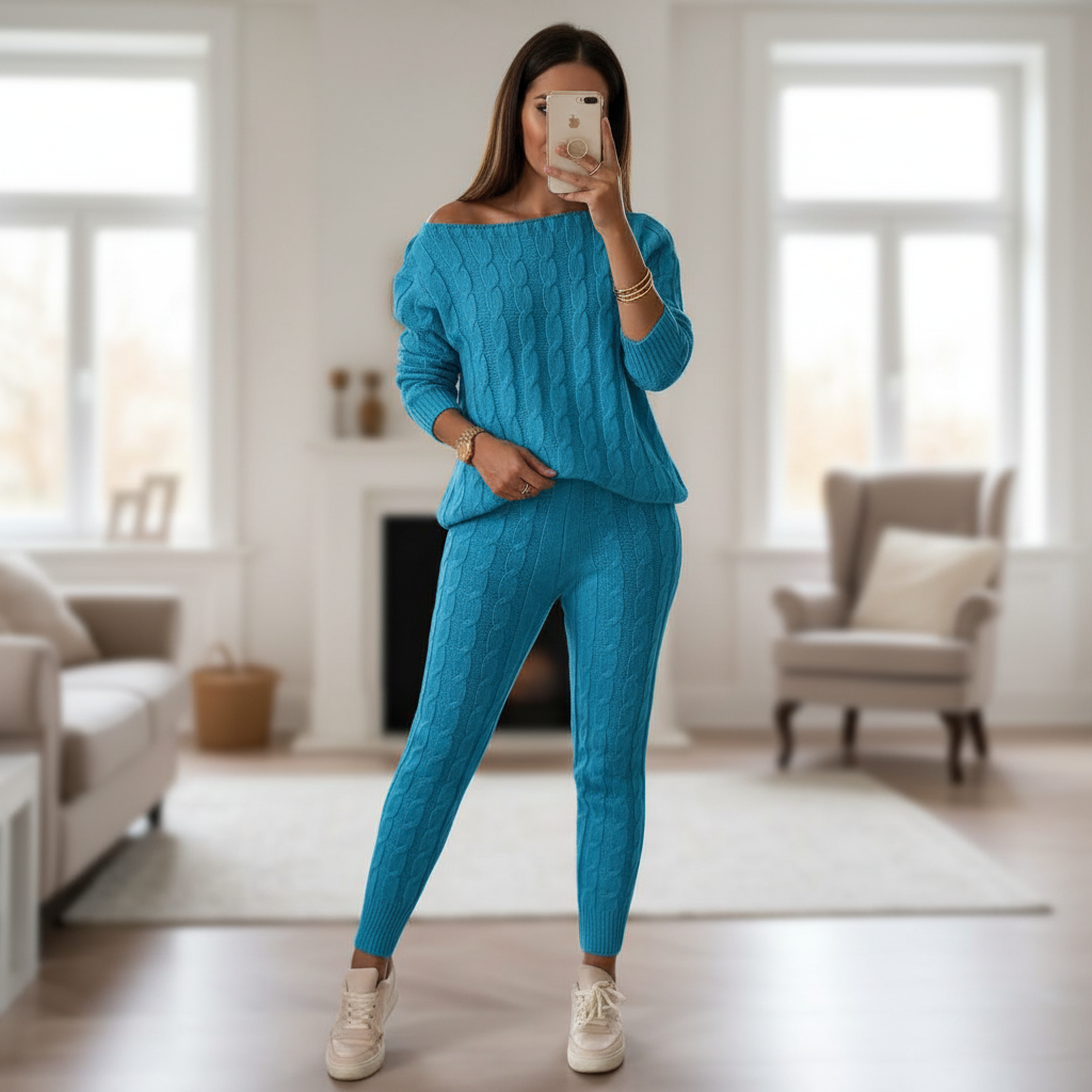 Women’s Cable Knit Two-Piece Set | Winter
