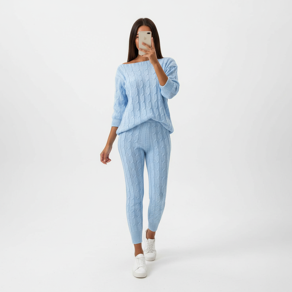 Women’s Cable Knit Two-Piece Set | Winter