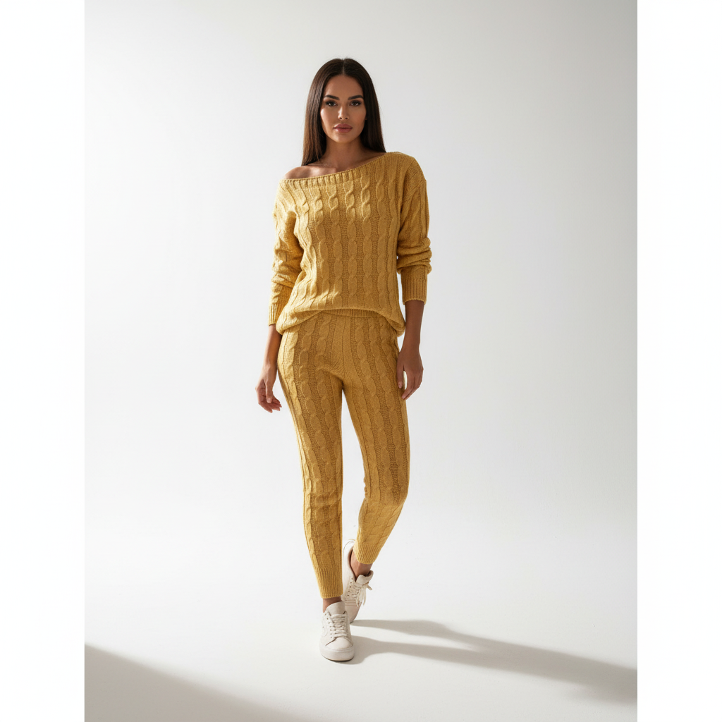 Women’s Cable Knit Two-Piece Set | Winter