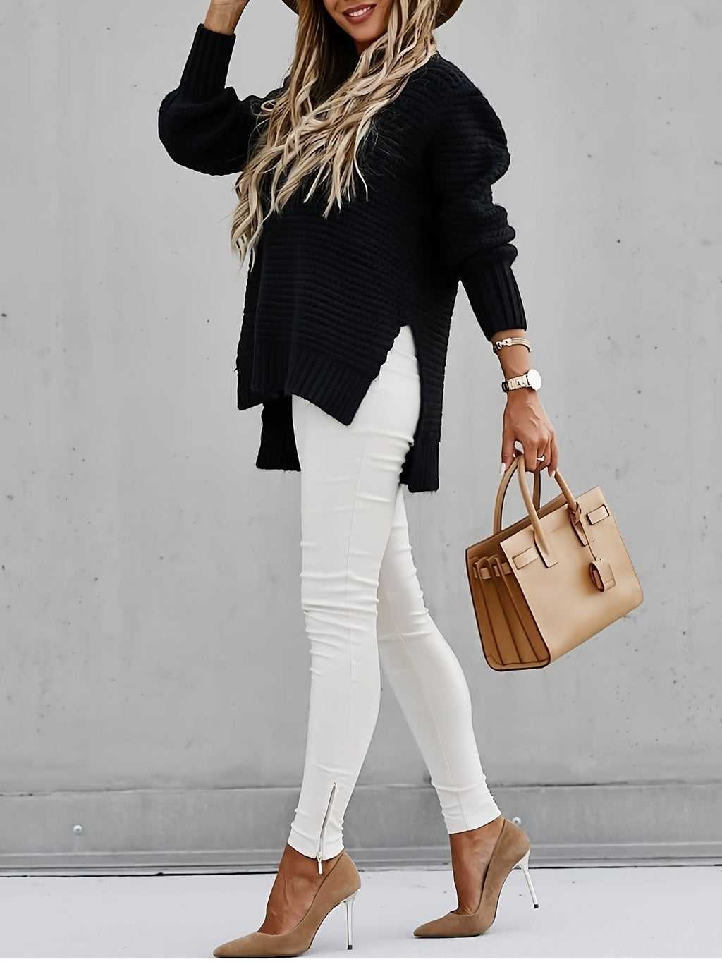 Women's Chunky Knitted Sweater | Winter
