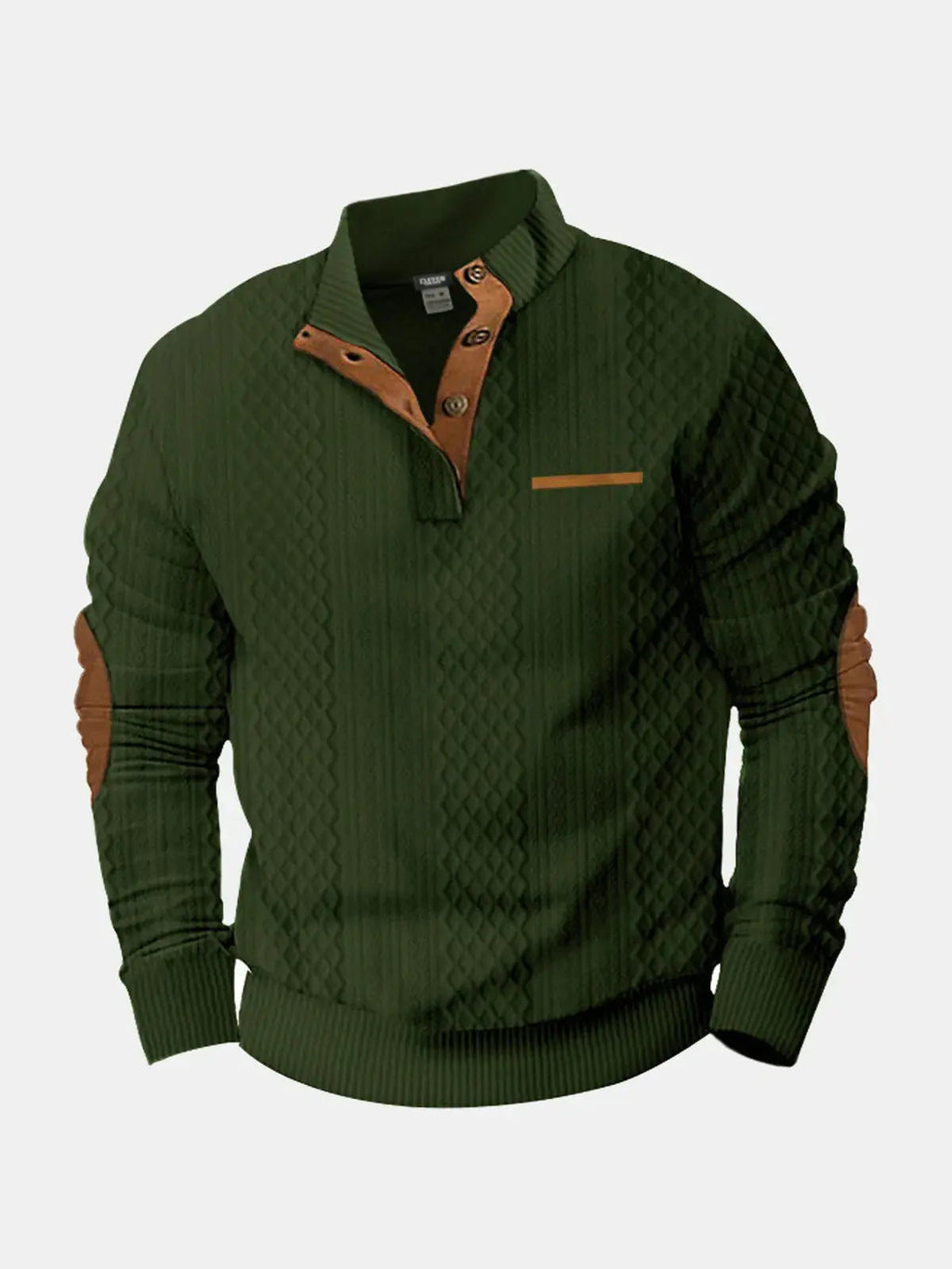 Men's Long Sleeve Winter Knit Sweater | Mock Neck