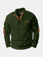 Men's Long Sleeve Winter Knit Sweater | Mock Neck
