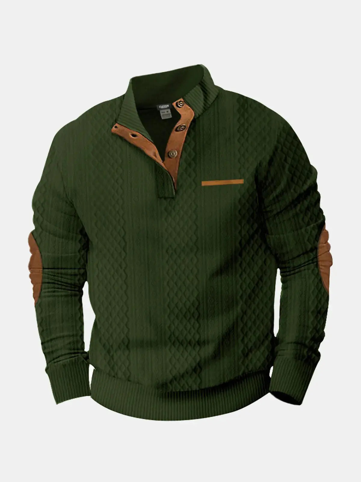 Men's Long Sleeve Winter Knit Sweater | Mock Neck