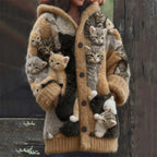Women's Long Graphic Oversized Cardigan | Hooded