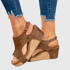 Women's Peep Toe Ankle Strap Sandals | Wedge
