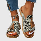 Women's Tassel Detail Bohemian Flat Sandals | Slip On