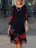 Women's Floral Elegant Dress | Midi