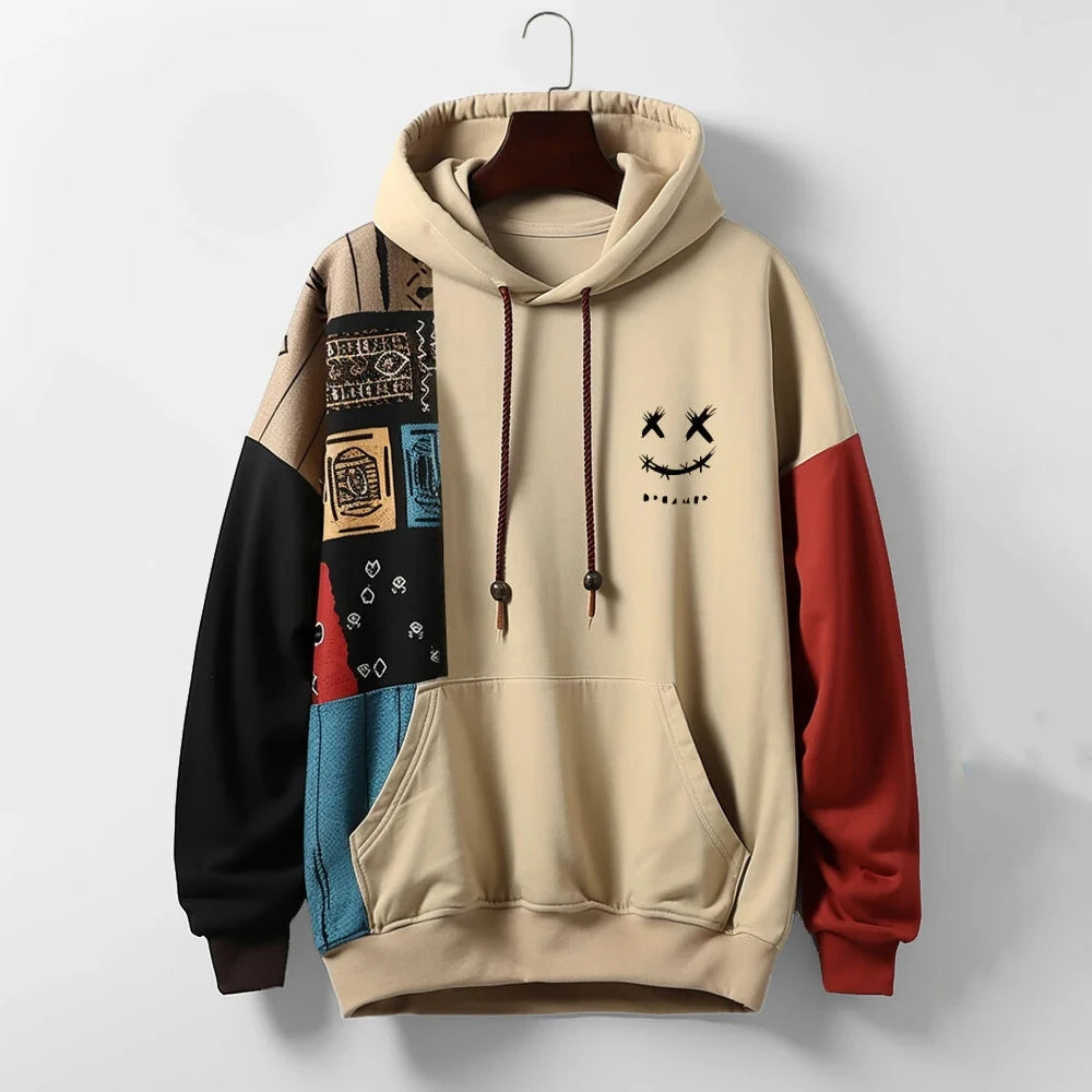 Men's Long Sleeve Graphic Hoodie | Oversized