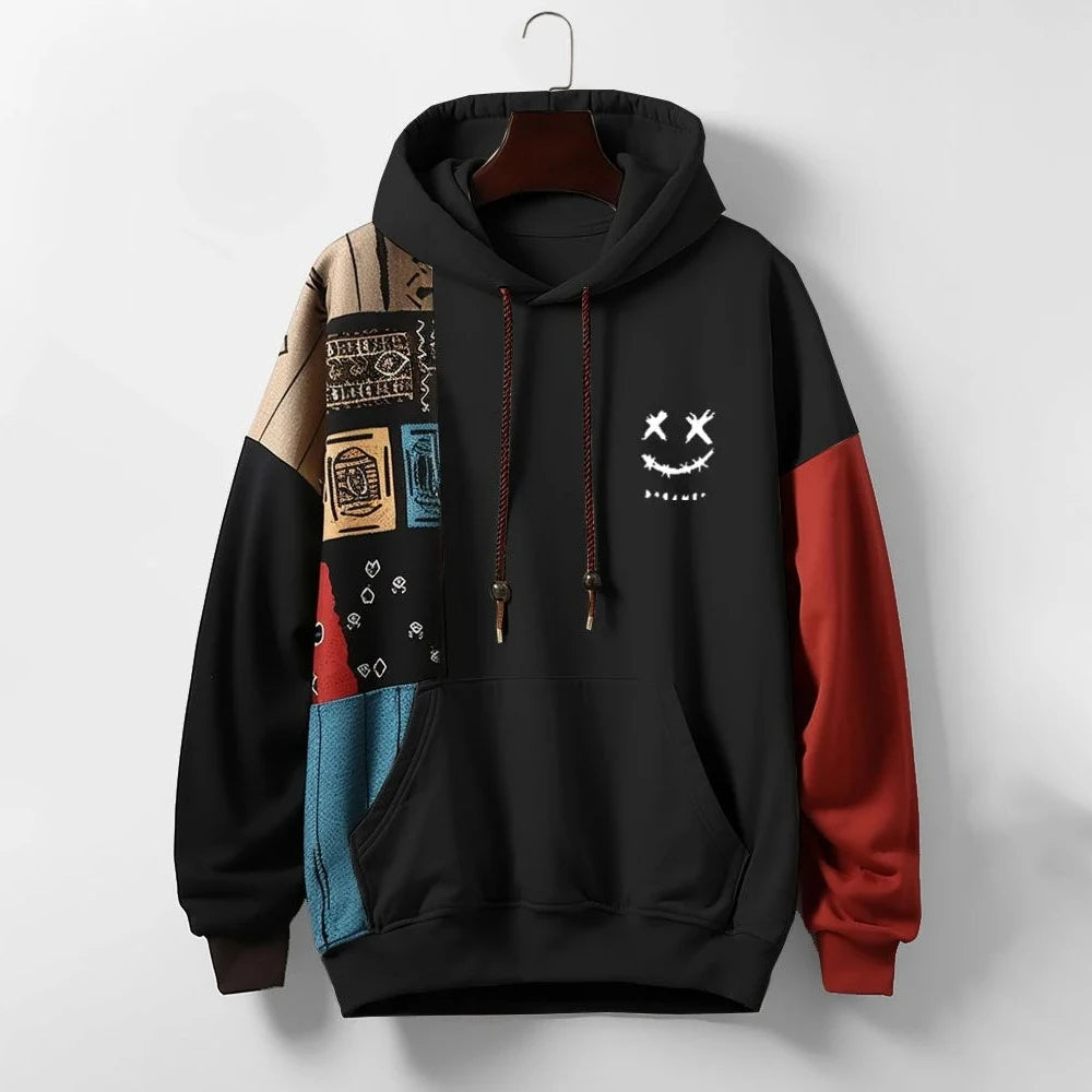 Men's Long Sleeve Graphic Hoodie | Oversized