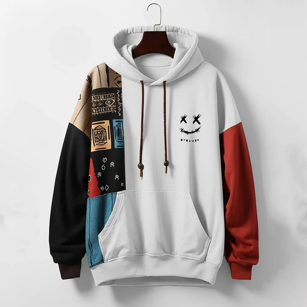 Men's Long Sleeve Graphic Hoodie | Oversized