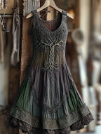 Women's Vintage Sleeveless Midi Dress | Halloween