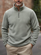 Men's Quarter-Zip Vintage Knit Sweater | Winter
