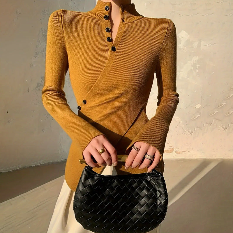 Women's Long Sleeve Knit Sweater | Wrap