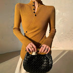 Women's Long Sleeve Knit Sweater | Wrap