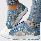 Women's Casual Polka Dot Sneakers | Lace Up