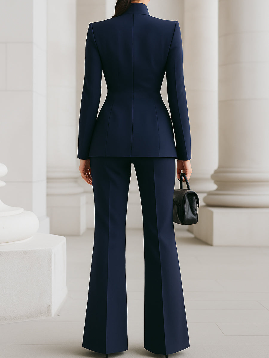 Women's Elegant Blazer and Trouser Suit Set | Formal