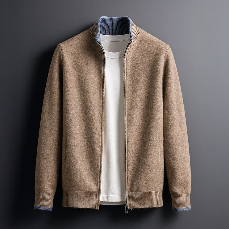 Men's Casual Zip Up Winter Jacket | Knit