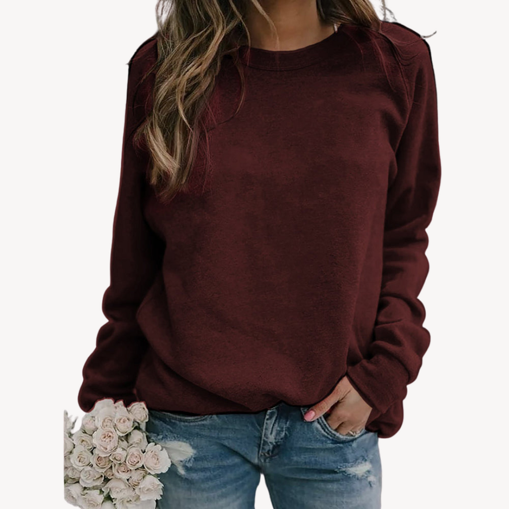 Women's Long Sleeve Crew Neck Sweater | Winter