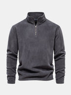 Men's Quarter-Zip Vintage Knit Sweater | Winter