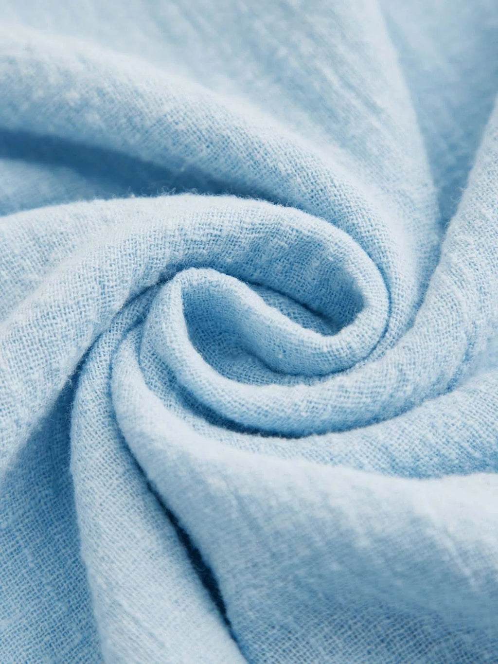 Women's Summer Blue V-Neck Blouse | 3/4 Sleeves