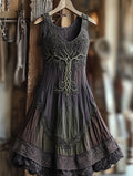 Women's Vintage Sleeveless Midi Dress | Halloween