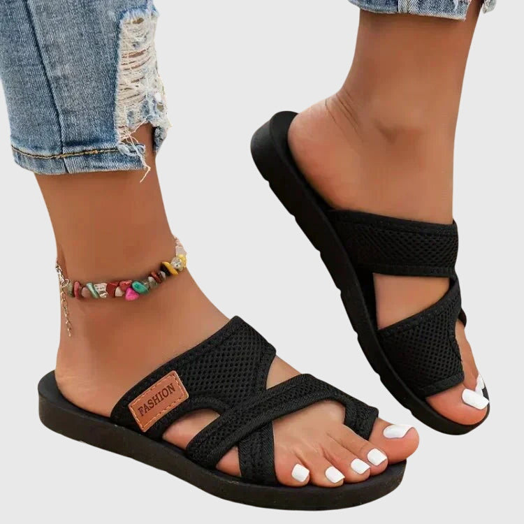 Women's Casual Strappy Toe Ring Sandals | Slip On