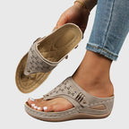 Women's Casual Thong Wedge Sandals | Slip On